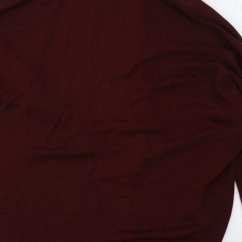 Atmosphere Womens Red V-Neck Acrylic Cardigan Jumper Size 10