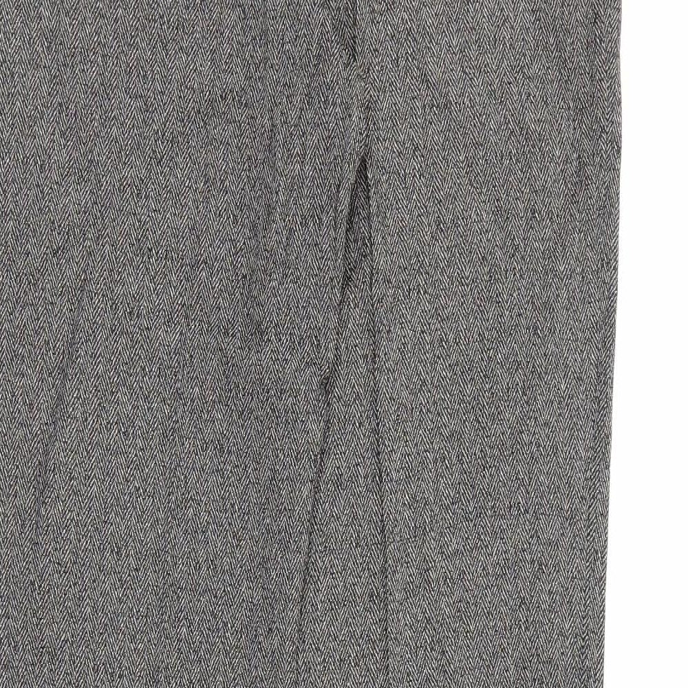 Equivoque Womens Beige Viscose Trousers Size 14 L30 in Regular Button