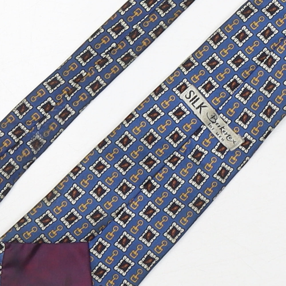Berkertex Mens Multicoloured Geometric Silk Pointed Tie One Size