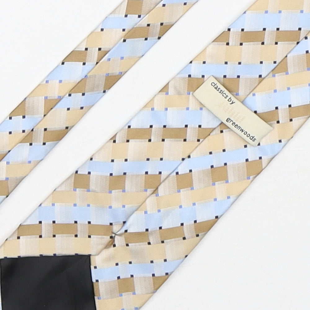 Greenwoods Mens Multicoloured Plaids & Checks Polyester Pointed Tie One Size