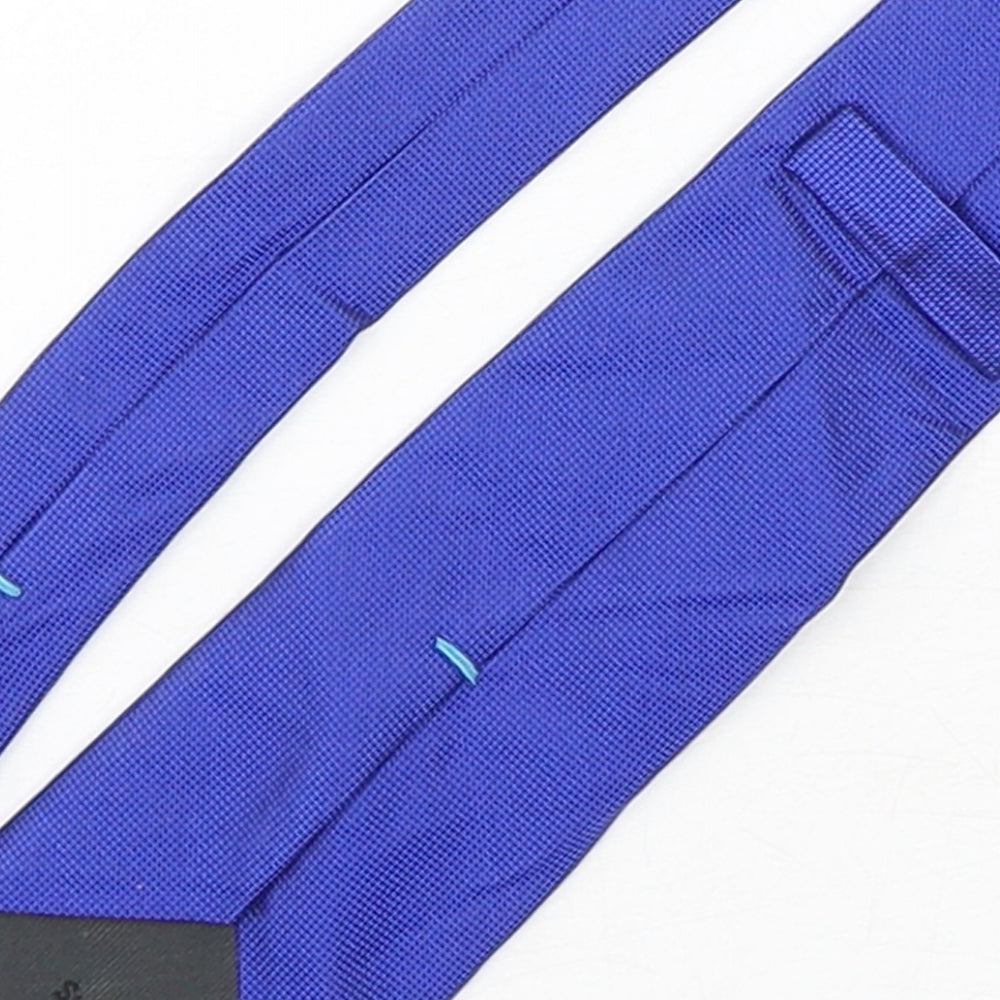 Suilsupply Mens Blue Silk Pointed Tie One Size