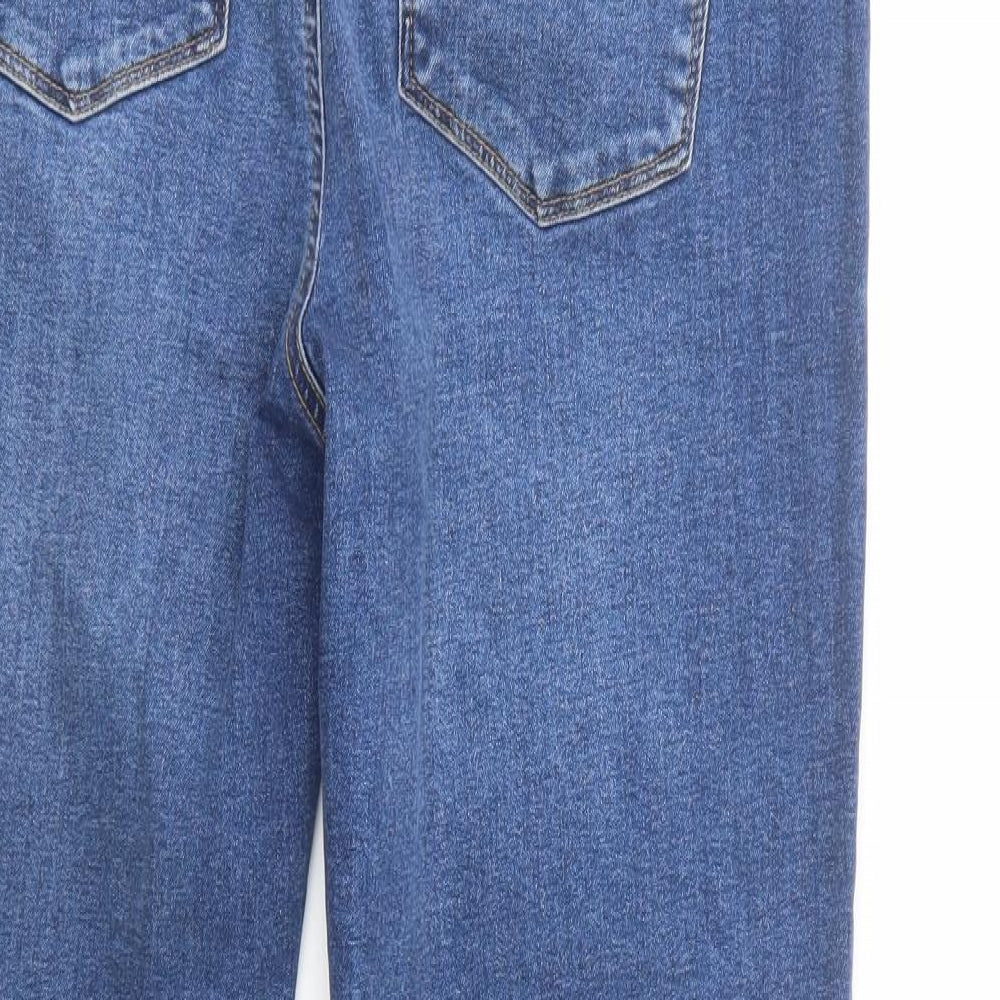 Very Womens Blue Cotton Straight Jeans Size 29 in L31 in Regular Button