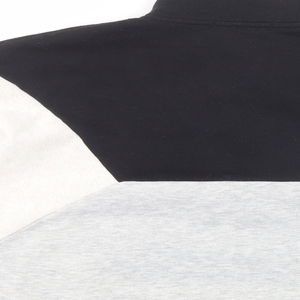 Primark Womens Grey Colourblock Polyester Pullover Sweatshirt Size S Snap