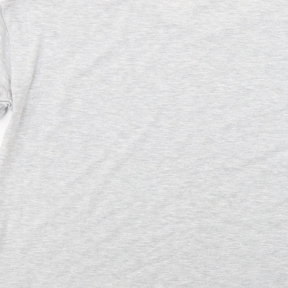 Dorothy Perkins Womens Grey Cotton Basic T-Shirt Size 10 Crew Neck