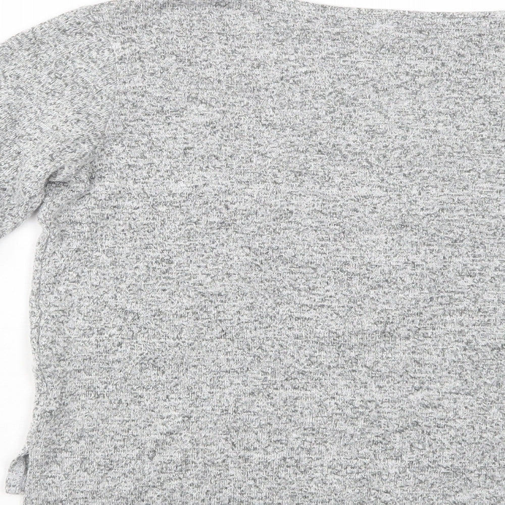 Primark Girls Grey Crew Neck Viscose Henley Jumper Size 9-10 Years Pullover - Dream Big
