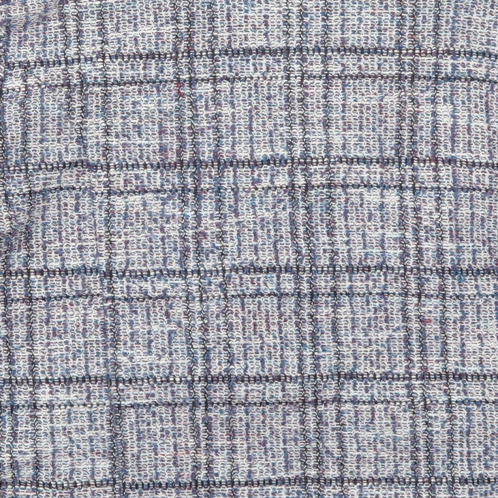 Klass Womens Blue Check Jacket Size 14 Zip