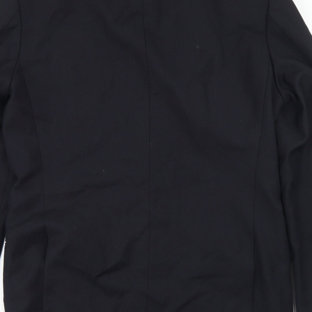 Marks & Spencer Mens Black Polyester Jacket Blazer Size 38