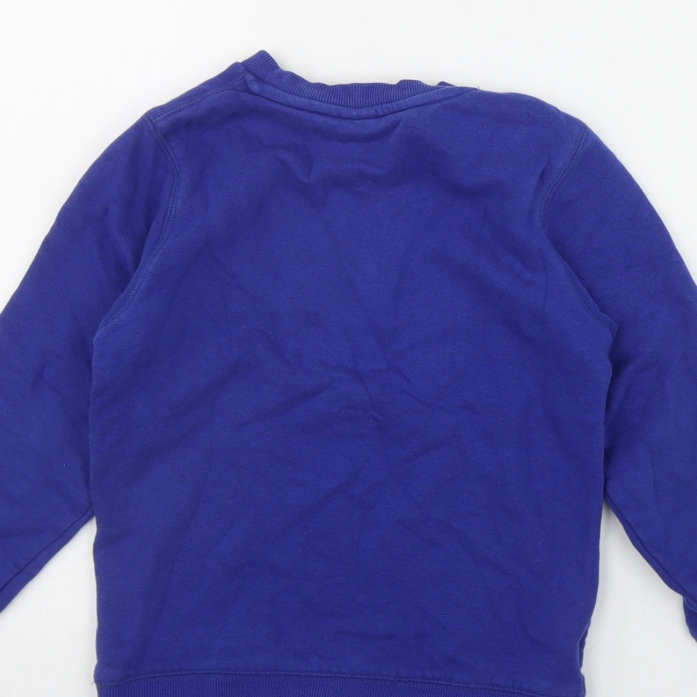 TU Boys Blue Cotton Pullover Sweatshirt Size 7 Years Pullover