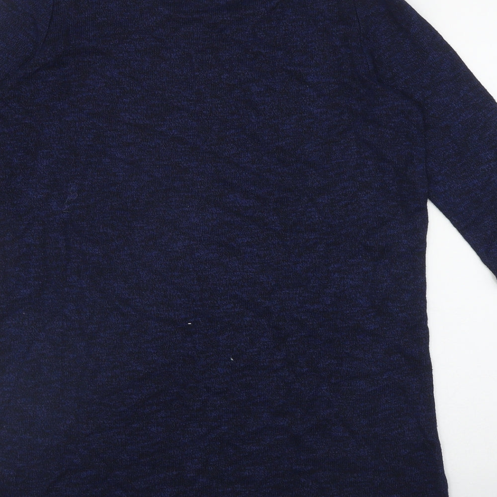 George Womens Black Round Neck Viscose Pullover Jumper Size 14