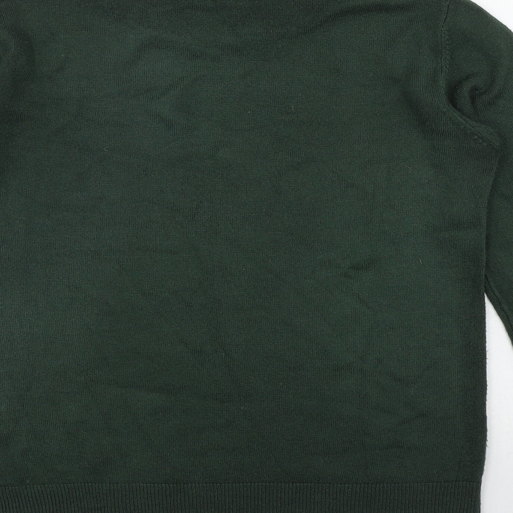 Originals Womens Green Mock Neck Acrylic Pullover Jumper Size 8