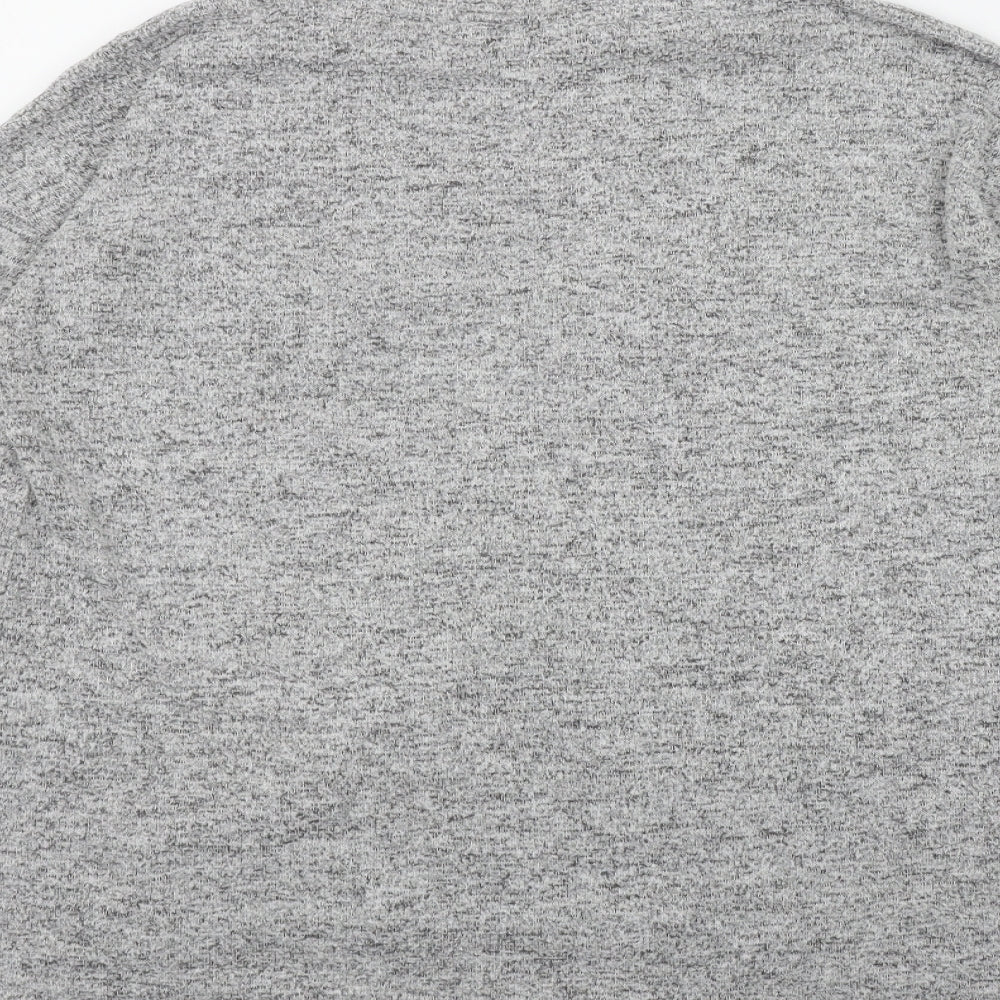 Peacocks Womens Grey Round Neck Polyester Pullover Jumper Size 12