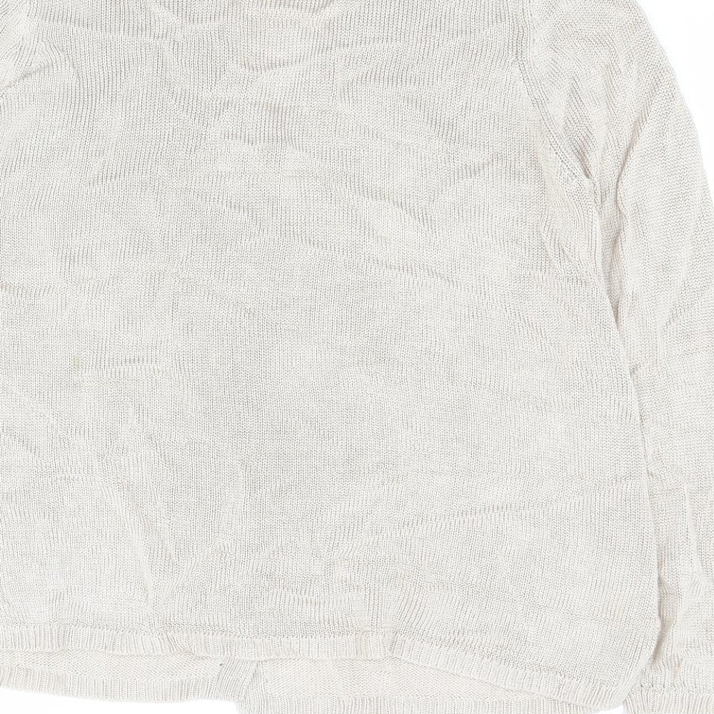 Marks and Spencer Womens Gold V-Neck Viscose Cardigan Jumper Size 12