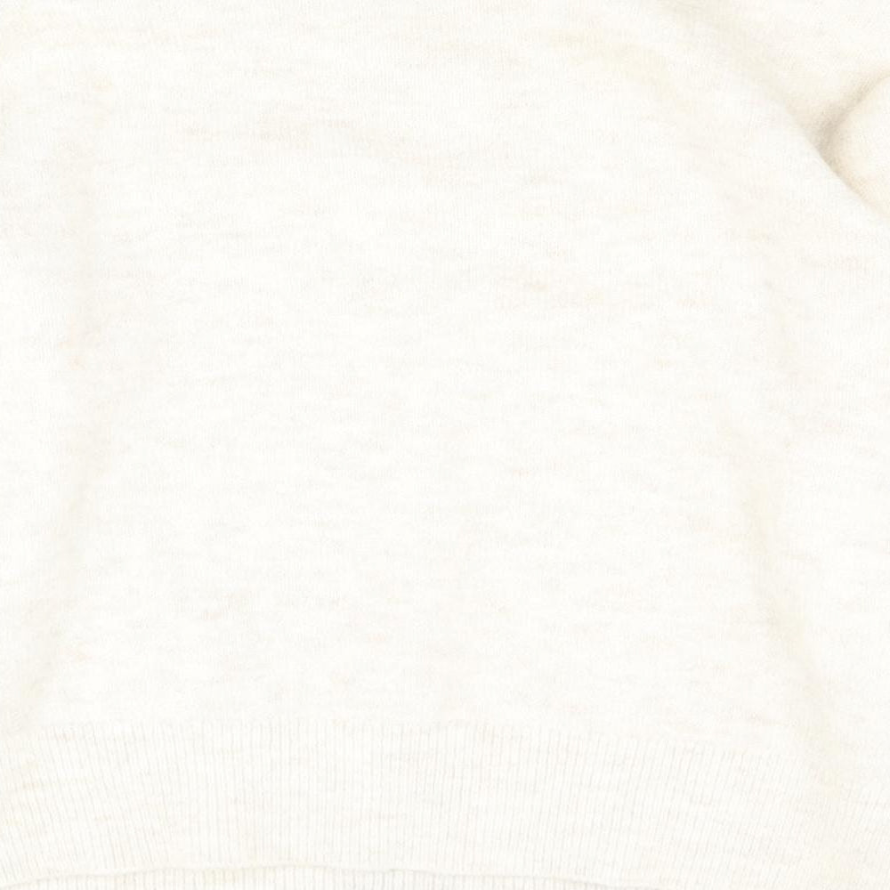 Marks & Spencer Womens Beige Round Neck Acrylic Pullover Jumper Size L