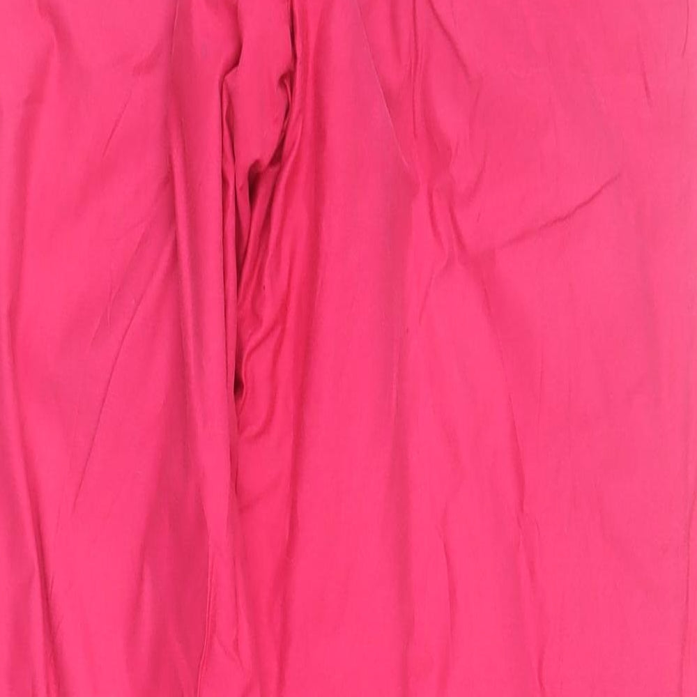 Skila Womens Pink Cotton Snow Pants Trousers Size S L28 in Regular Drawstring