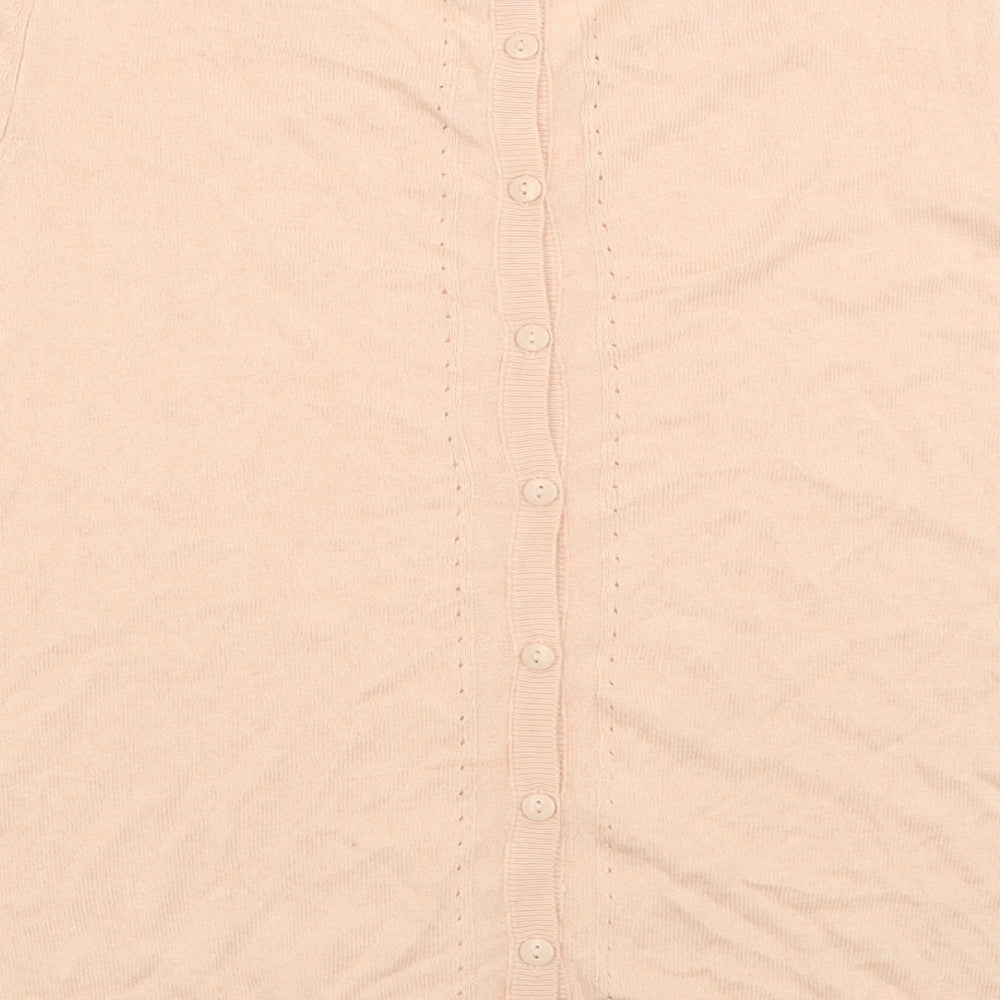 Marks & Spencer Womens Pink Crew Neck Viscose Pullover Jumper Size 18