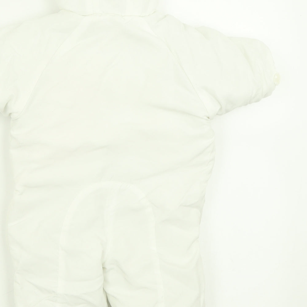 Ladybird Girls White 3-in-1 Jacket Poncho Size 0-3 Months Hook & Loop