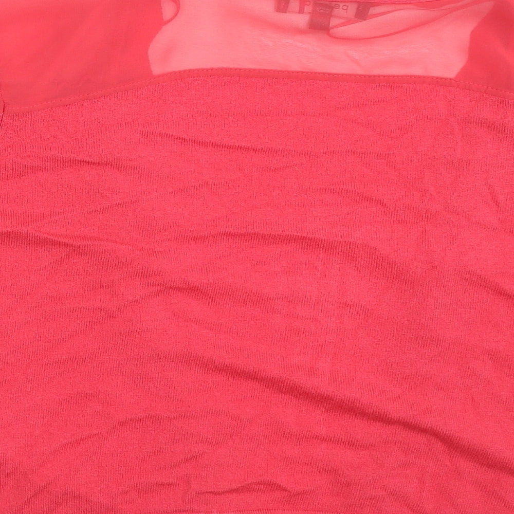 Per Una Womens Pink V-Neck Viscose Cardigan Jumper Size 16