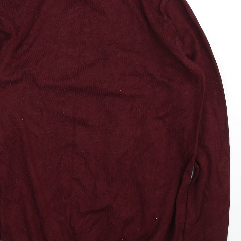 Christiano Baldinucci Womens Purple Roll Neck Viscose Pullover Jumper Size M