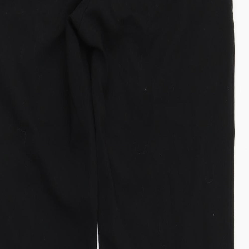 NEXT Womens Black Polyester Trousers Size 12 L31 in Regular Zip - Lace detail