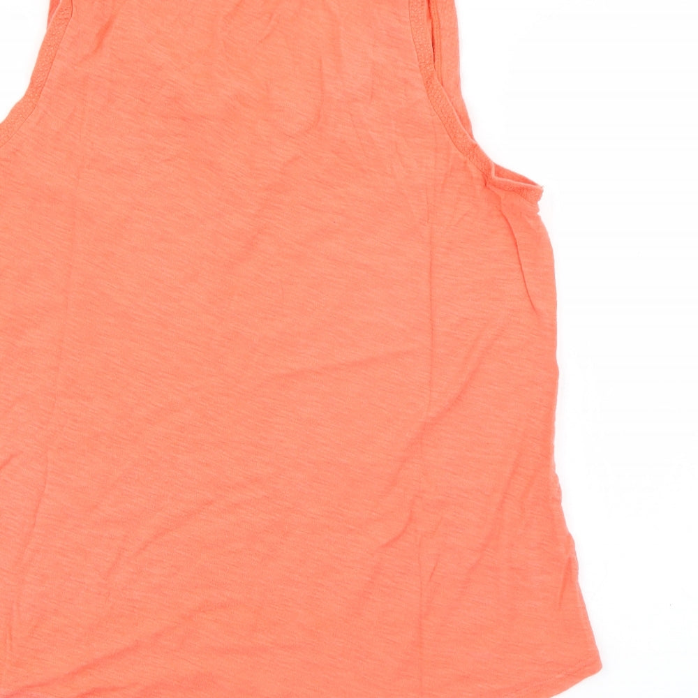 H&M Womens Orange Cotton Camisole Tank Size S V-Neck