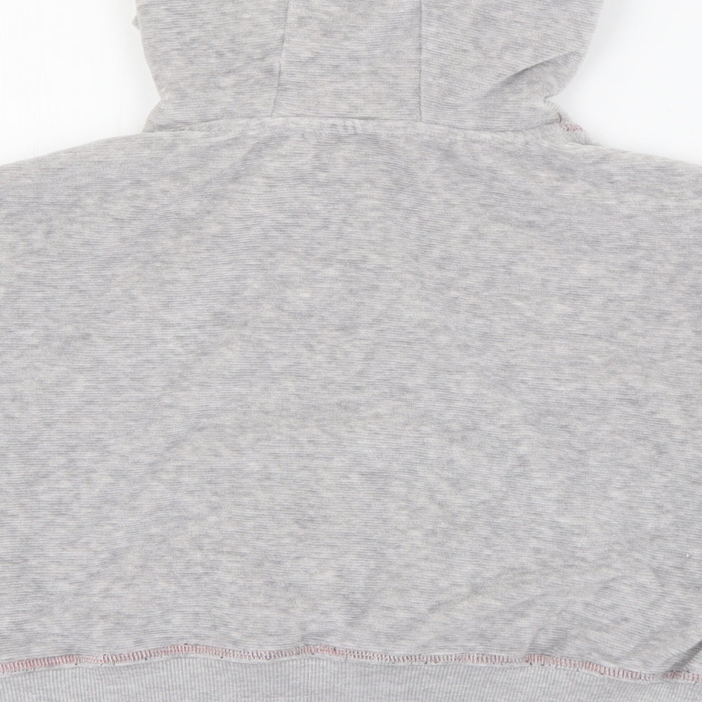 Marks & Spencer Girls Grey Cotton Pullover Hoodie Size 10-11 Years