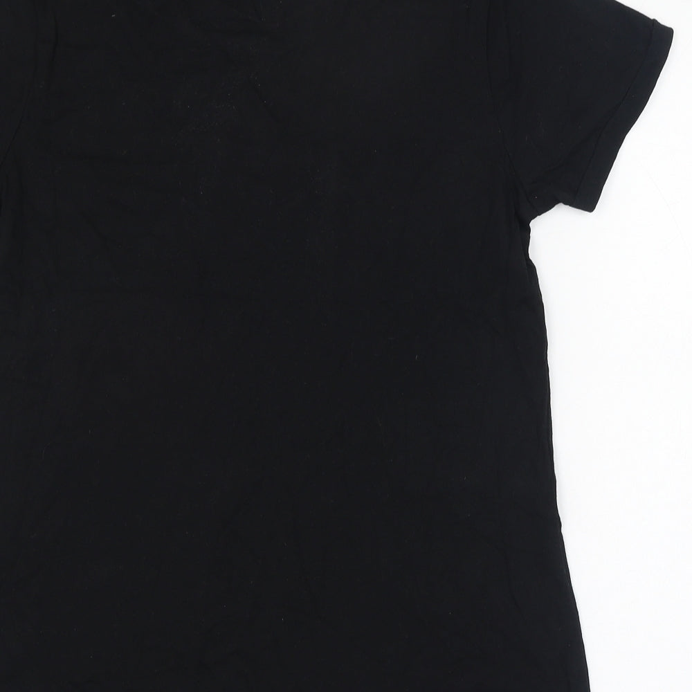 Paramour Womens Black Polyester Basic T-Shirt Size 12 Round Neck - Tropical vibes