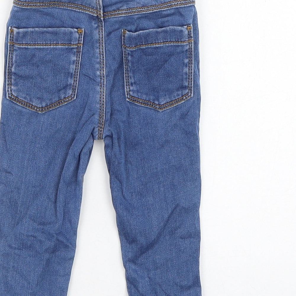 F&F Boys Blue Cotton Capri Jeans Size 3-6 Months Pullover