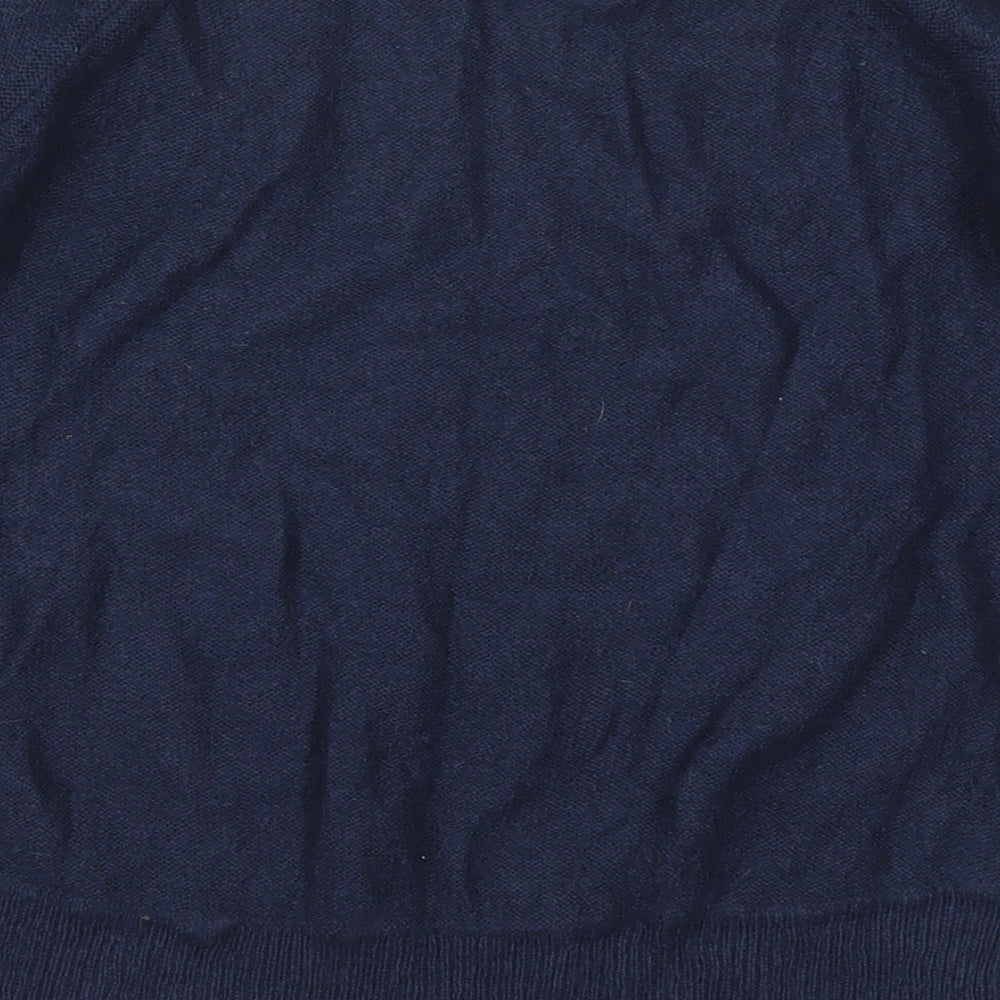 NEXT Womens Blue Boat Neck Viscose Pullover Jumper Size 8