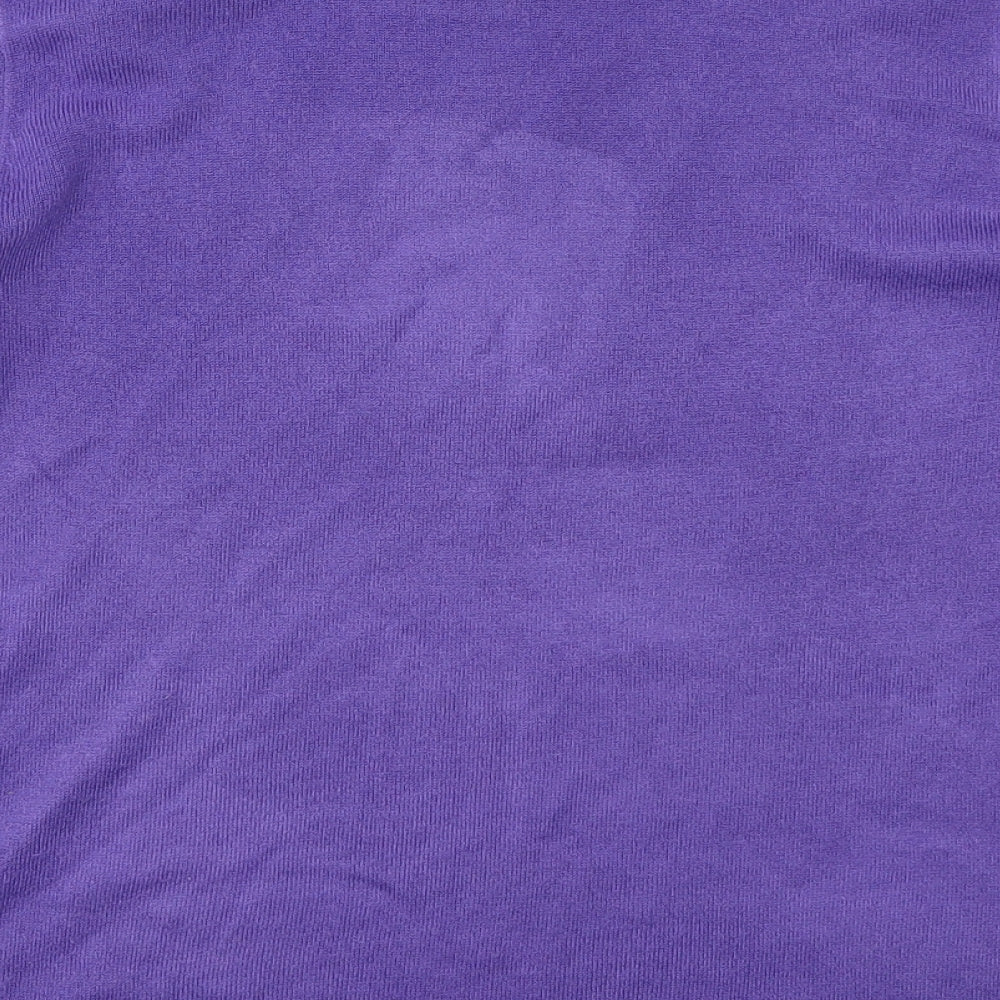 Preworn Womens Purple Crew Neck Acrylic Pullover Jumper Size M