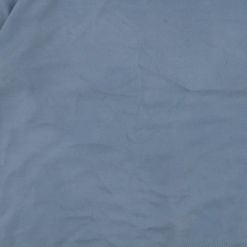 V by Very Womens Blue Round Neck Acrylic Pullover Jumper Size 14