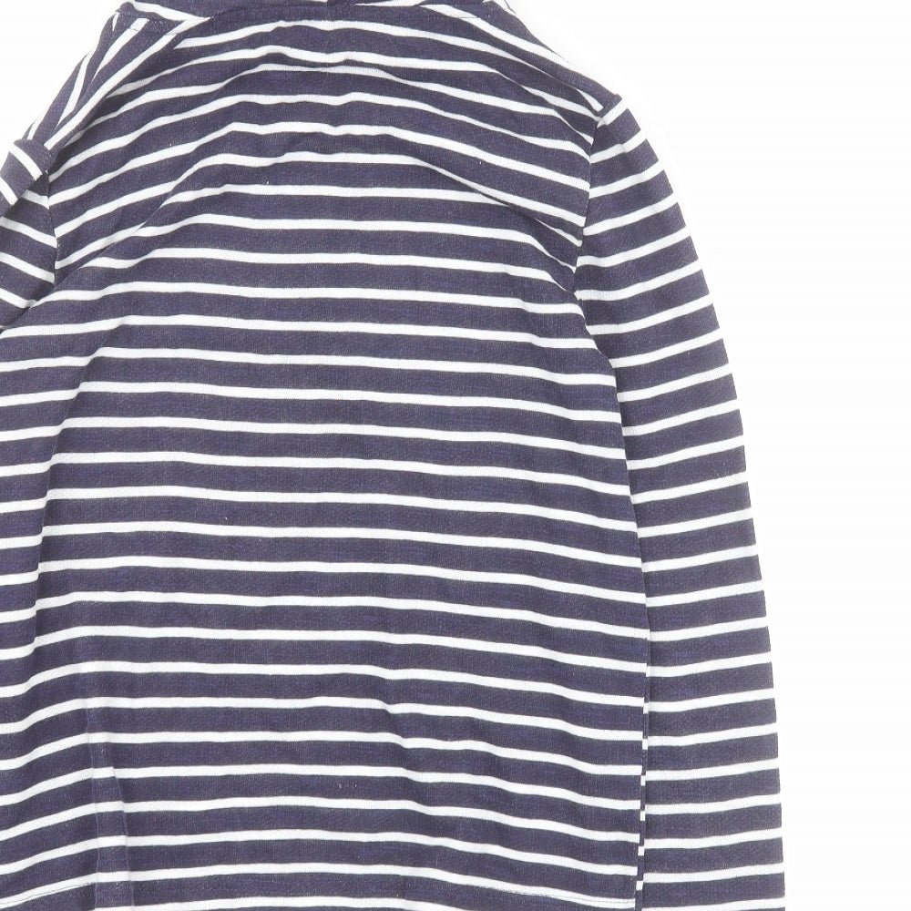 ASOS Womens Blue Striped Polyester Pullover Hoodie Size 6 Pullover
