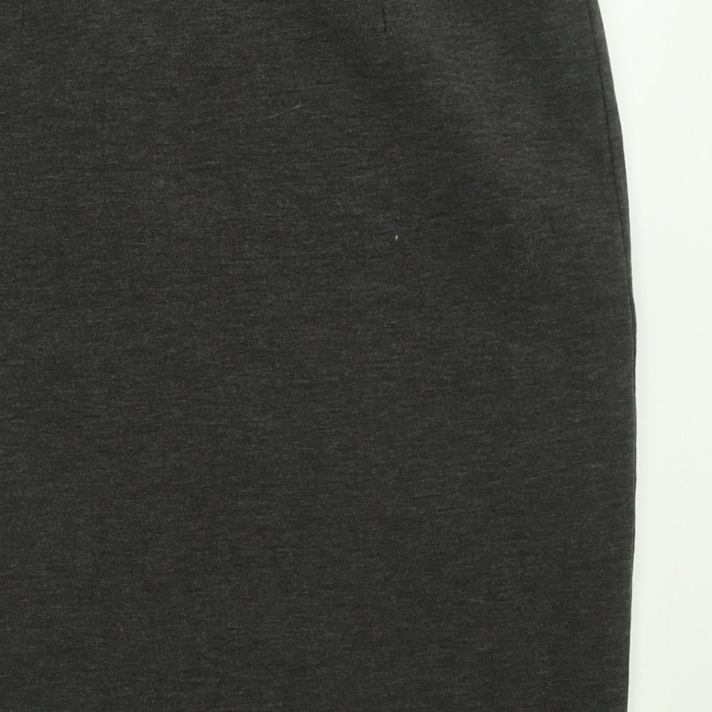 Part Two Womens Grey Polyester Straight & Pencil Skirt Size M Zip