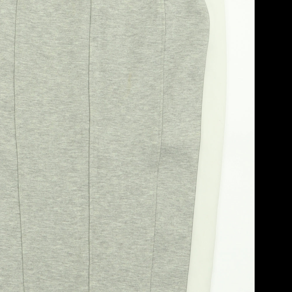 River Island Womens Grey Polyester A-Line Skirt Size 8 Zip