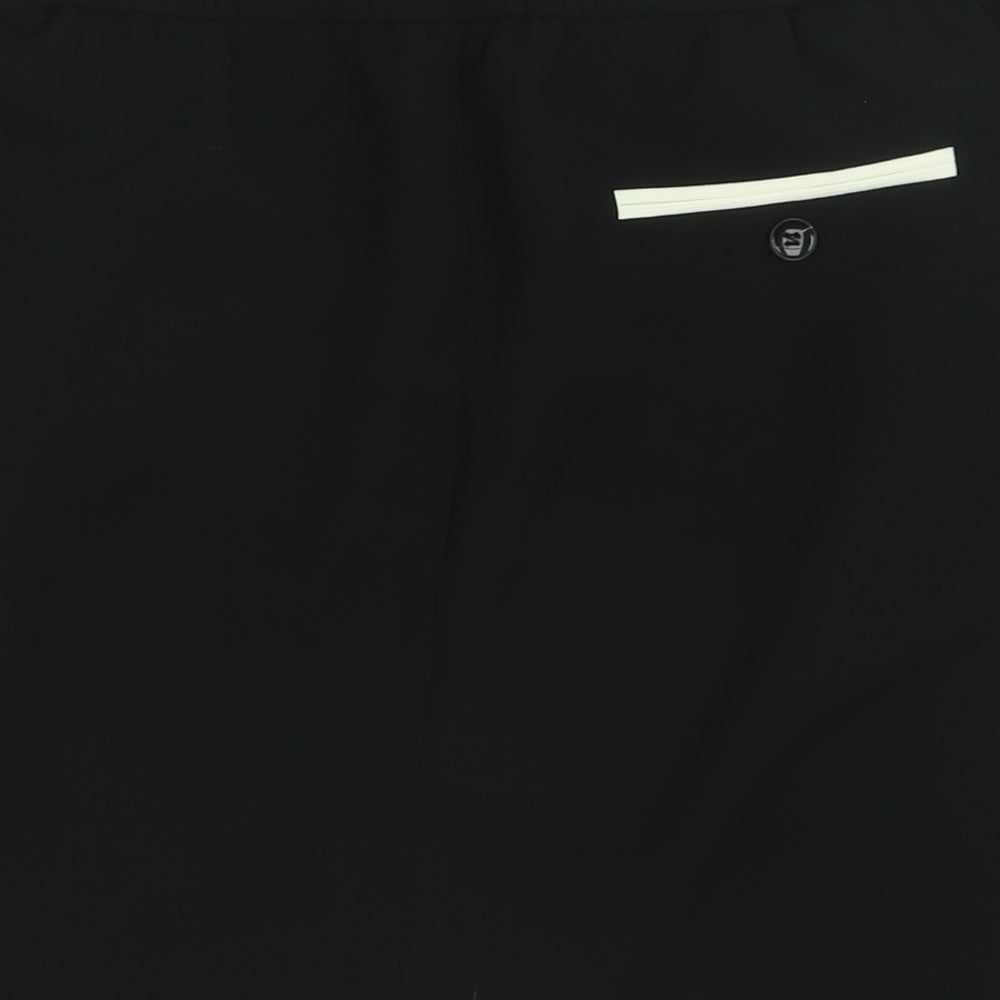 sOliver Womens Black Polyester A-Line Skirt Size 10 Hook & Eye