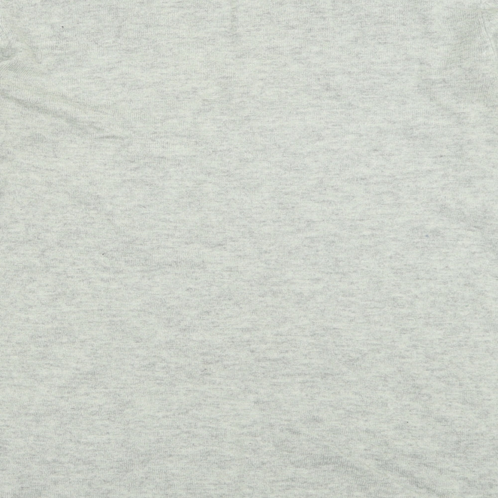 H&M Womens Grey V-Neck Polyamide Pullover Jumper Size XS