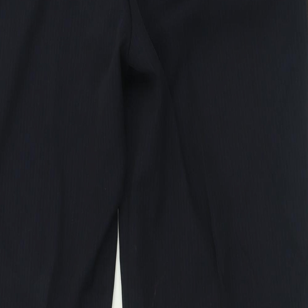 Marks and Spencer Womens Blue Polyester Trousers Size 12 L29 in Regular Button
