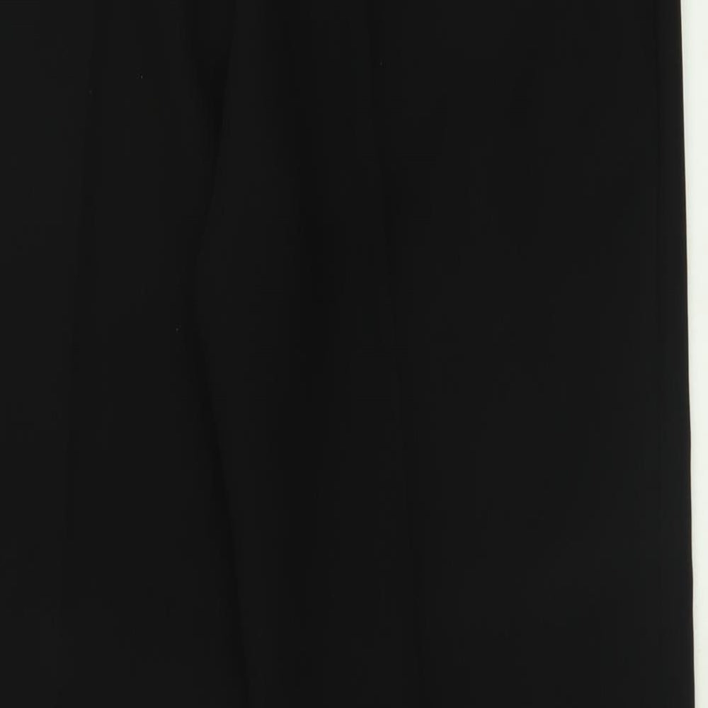 Bonmarché Womens Black Polyester Trousers Size 12 L29 in Regular Button