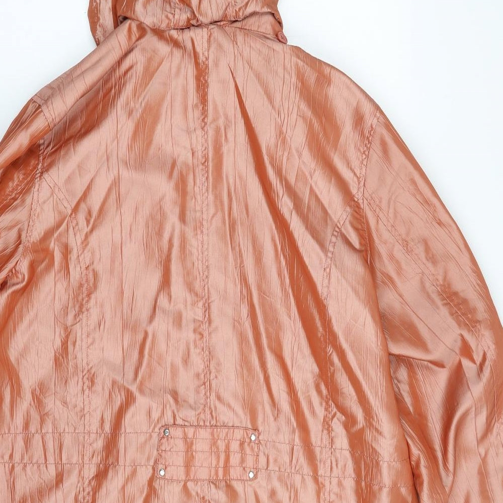 J B C Collection Womens Orange Jacket Size 18 Zip