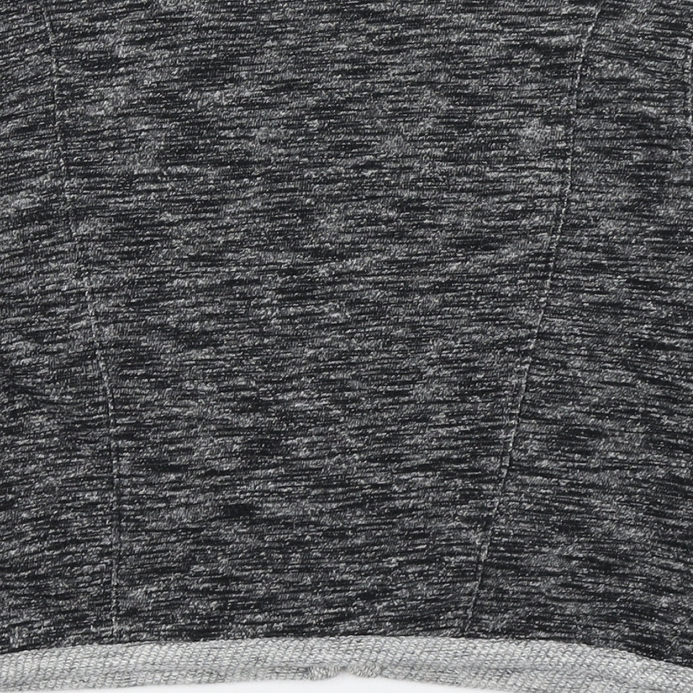 Express Womens Grey Round Neck Cotton Cardigan Jumper Size XS