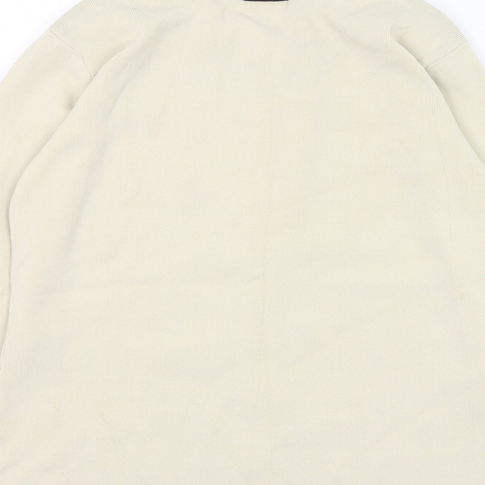 Roman Originals Womens Beige Round Neck Viscose Pullover Jumper Size S