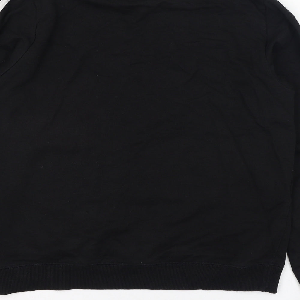ASOS Womens Black Cotton Sweatshirt Size 10 Pullover