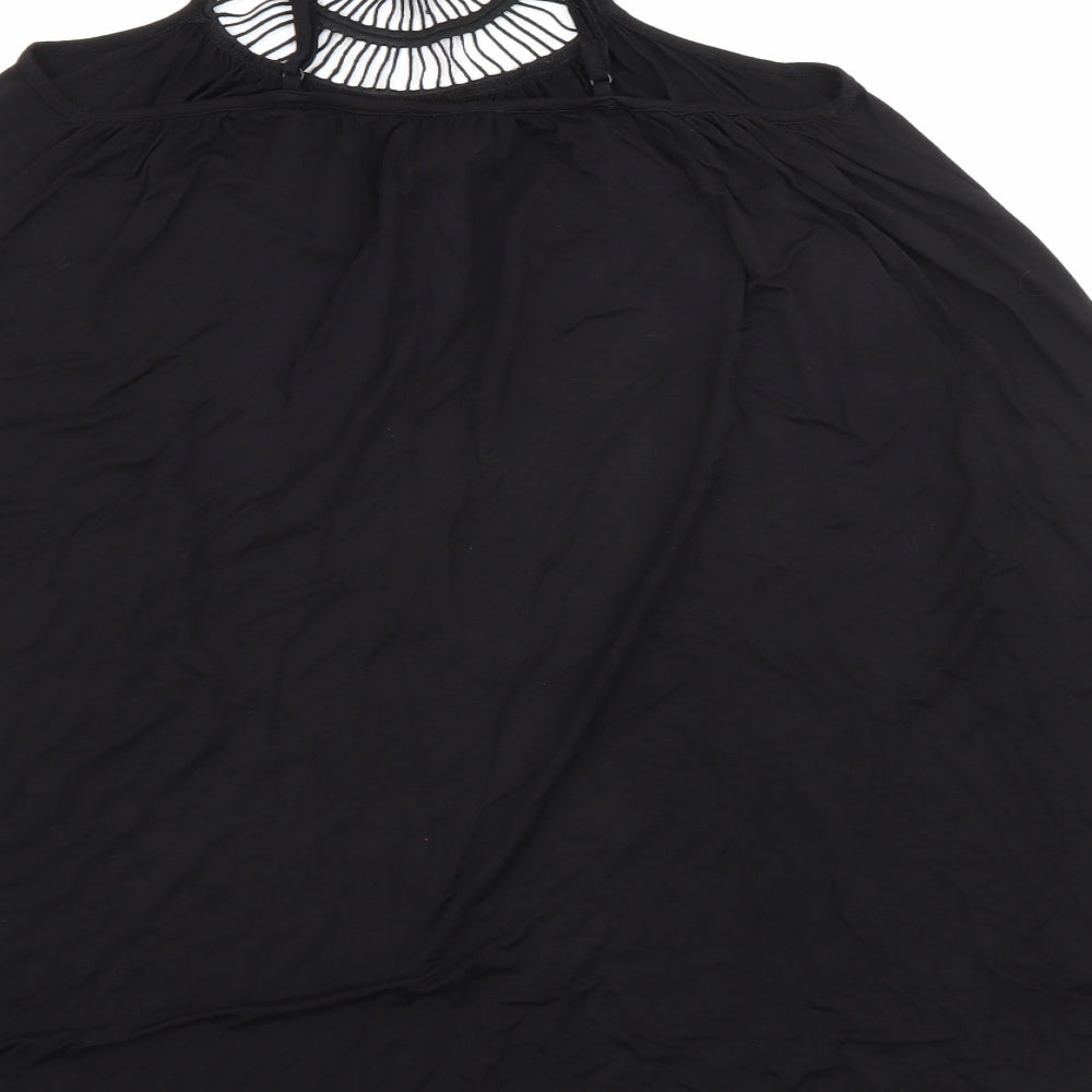 DORINA Womens Black Viscose Shift Size 10 Halter