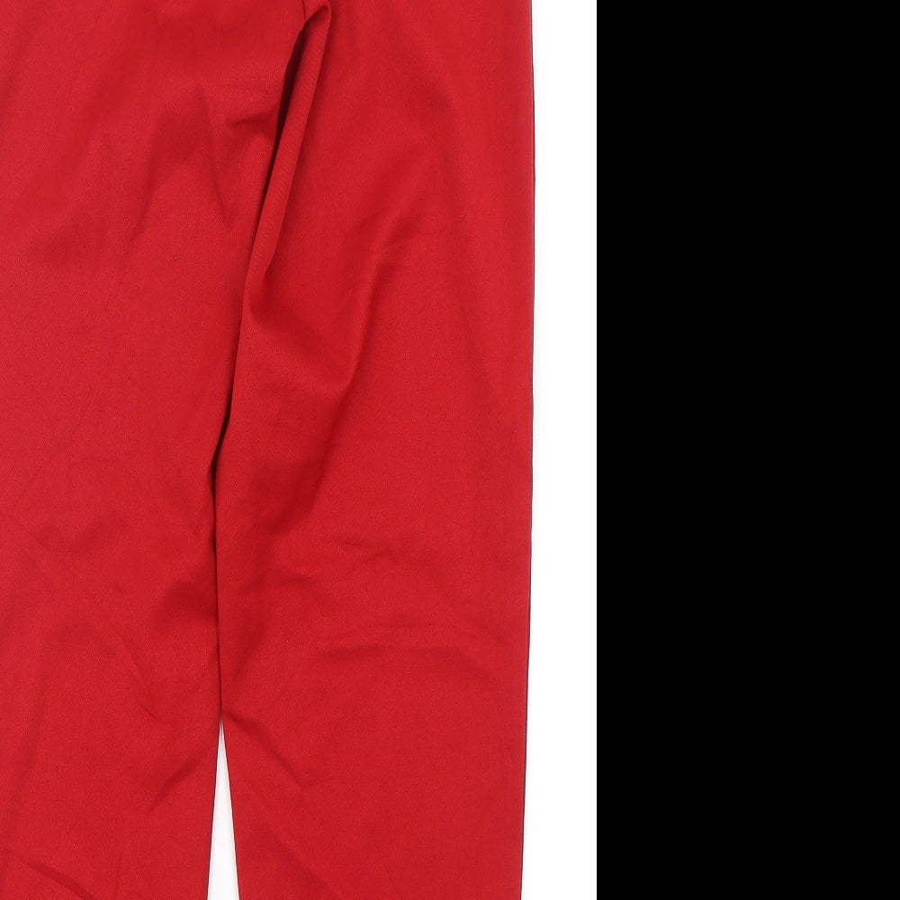 VERO MODA Mens Red Polyester Trousers Size M L28 in Regular