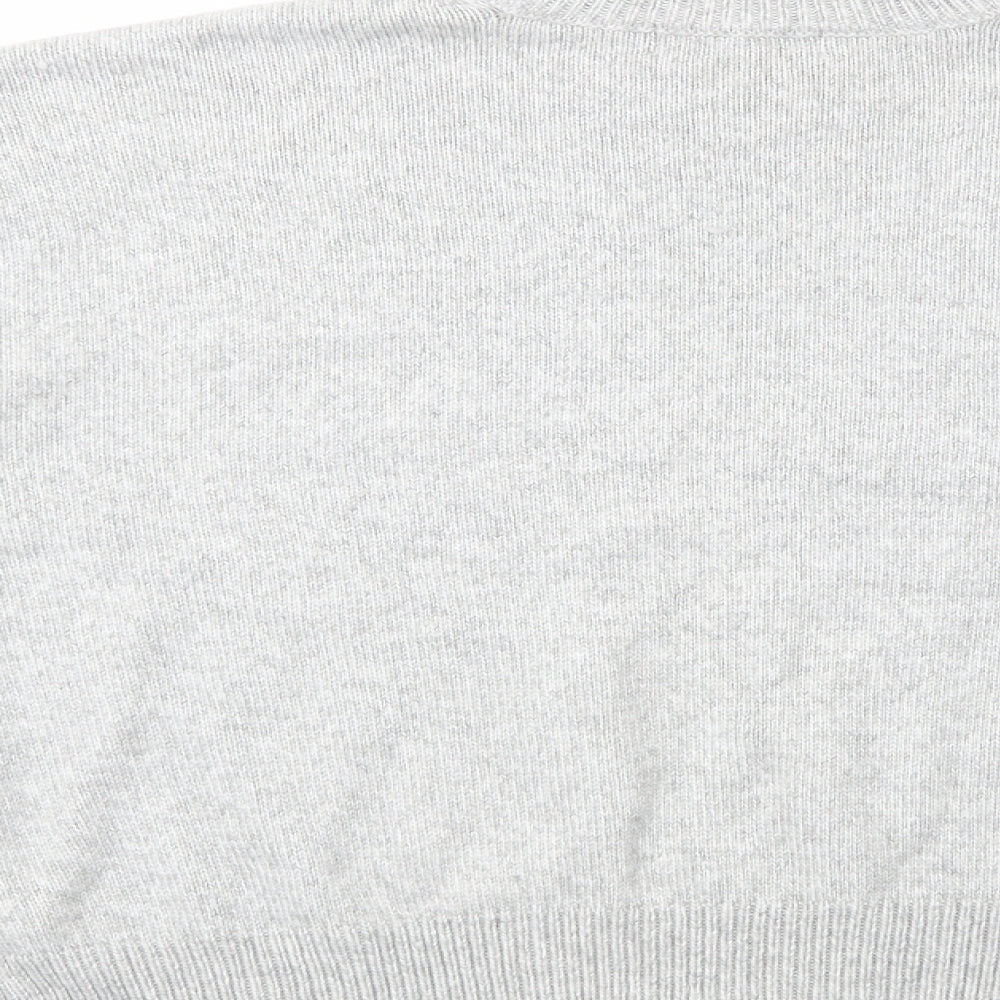 Marks & Spencer Womens Grey High Neck Polyester Pullover Jumper Size L