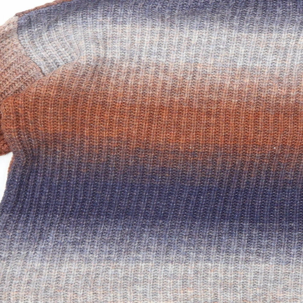 Pep & Co Womens Multicoloured Roll Neck Polyester Pullover Jumper Size S