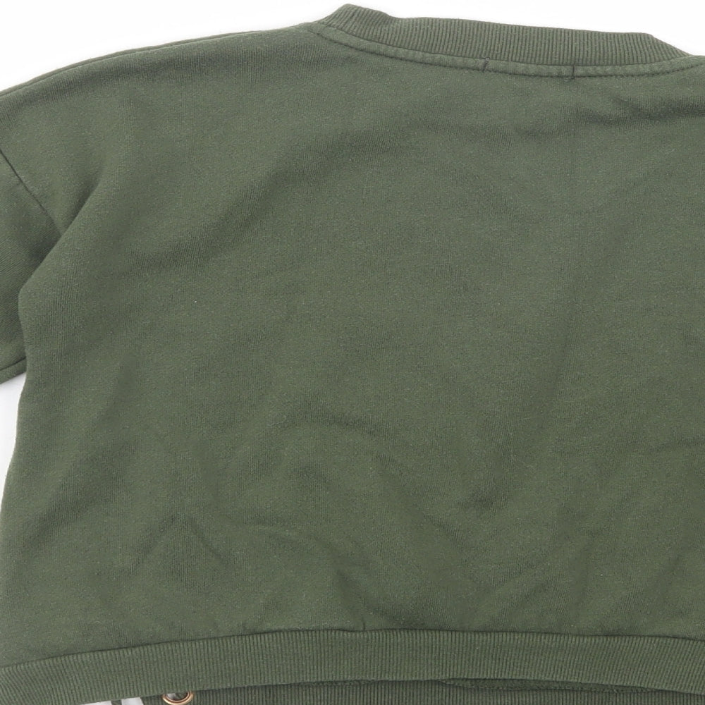 Primark Girls Green Polyester Pullover Sweatshirt Size 11-12 Years Pullover - No Bad Vibes