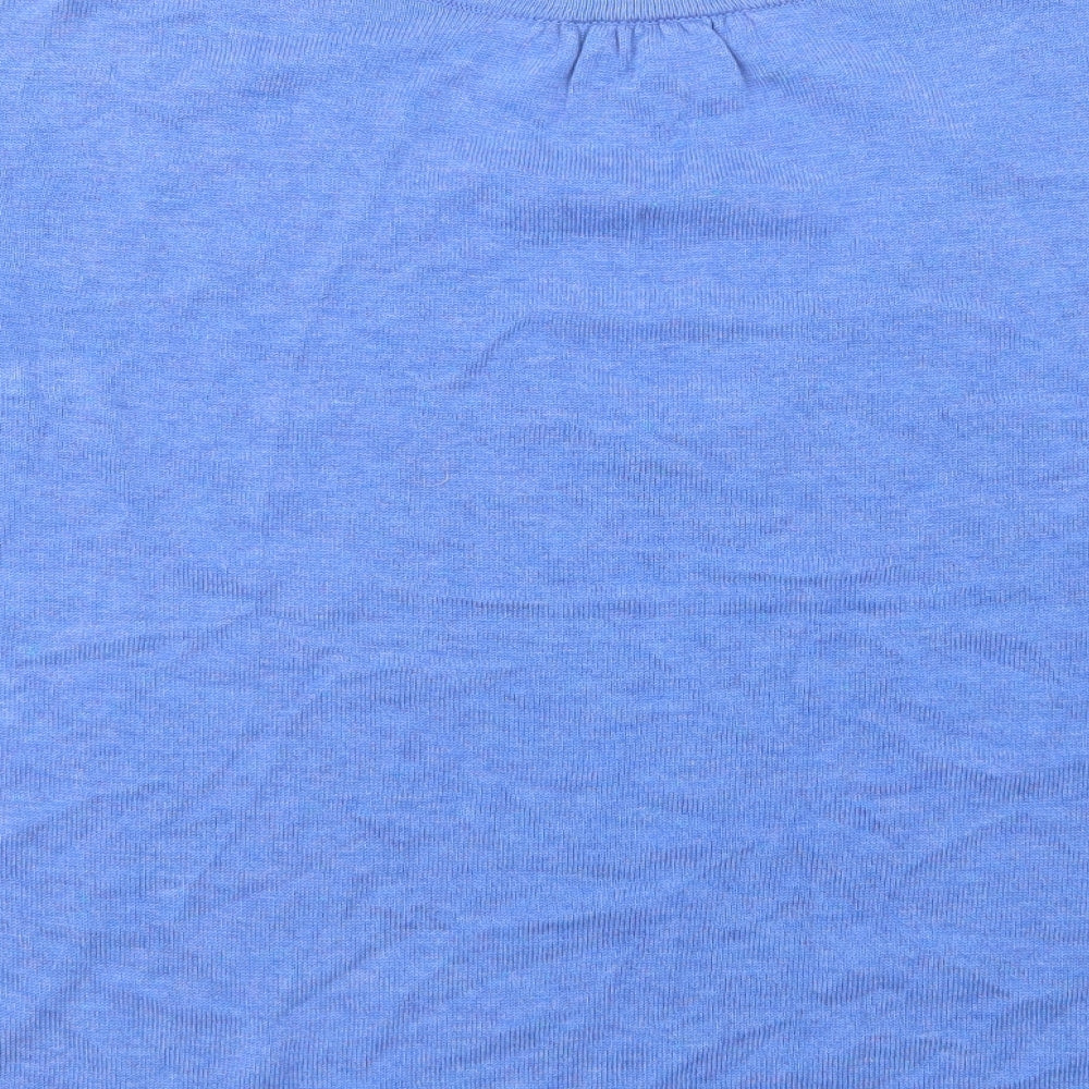 NEXT Womens Blue V-Neck Acrylic Pullover Jumper Size M