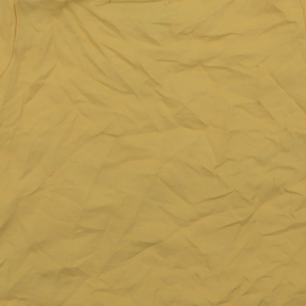 F&F Boys Yellow Cotton Jersey T-Shirt Size 9-12 Months Round Neck Snap - I love my mummy