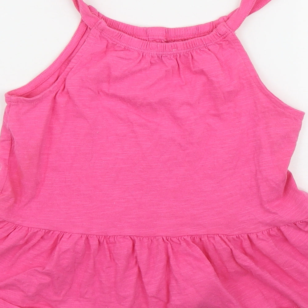 F&F Girls Pink Cotton Camisole Tank Size 8-9 Years Scoop Neck Pullover