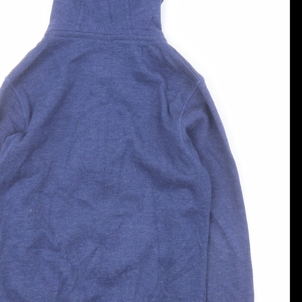 Dunnes Boys Blue Cotton Full Zip Hoodie Size S Zip